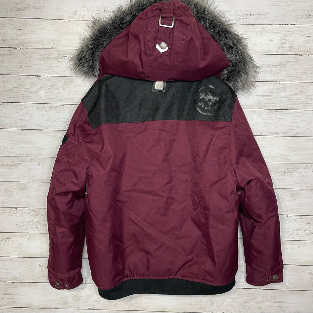AwakndLand Parka Men’s Winter Jacket Size Large, Maroon - Picture 3 of 10